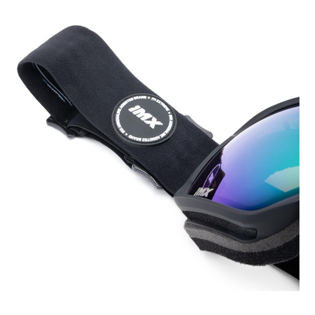 Gogle snowboardowe IMX PEAK BLACK MATT/BLACK SZYBA PODWÓJNA GREEN IRRIDIUM + BROWN czarny