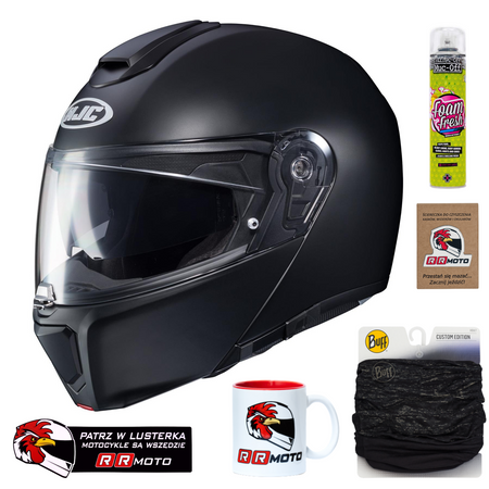 Kask szczękowy HJC R-PHA 90S SEMI FLAT BLACK czarny