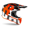 Kask cross Airoh TWIST 2.0 FRAME ORANGE MATT biały pomarańczowy szary czarny