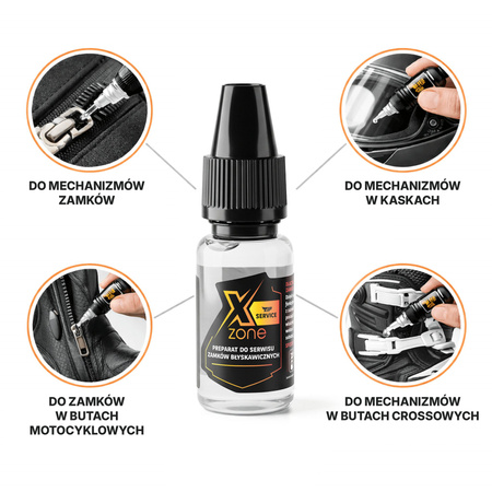 Preparat do serwisu zamków błyskawicznych XZONE ZIP SERVICE 10ml