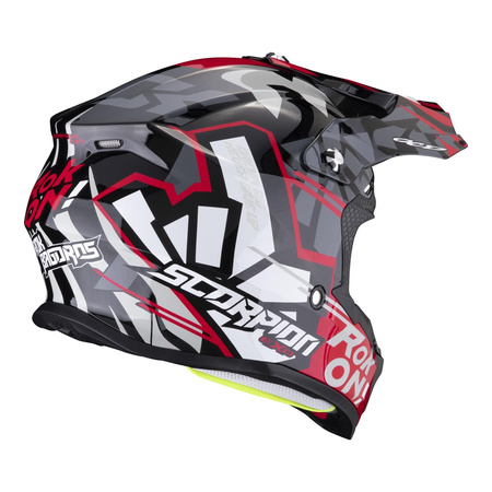 Kask cross SCORPION VX 16 EVO AIR ROK BLACK/RED czarny czerwony
