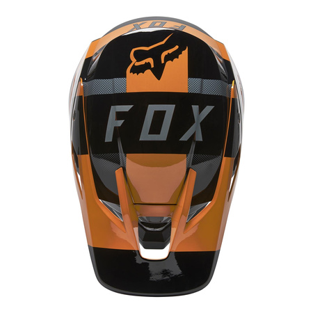 Kask cross FOX V3 RS RIET BLACK/GOLD szary czarny złoty