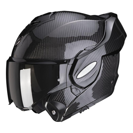 Kask szczękowy SCORPION EXO-TECH EVO CARBON SOLID BLACK czarny