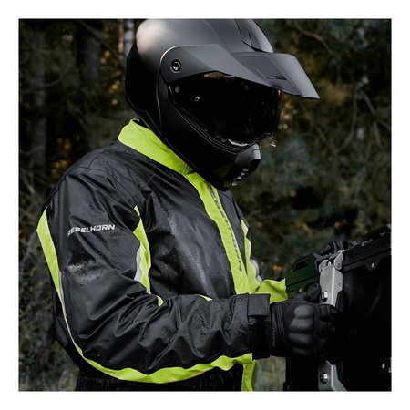 Kombinezon przeciwdeszczowy REBELHORN TRAVEL BLACK/FLO YELLOW czarny żółty fluo