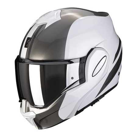 Kask szczękowy SCORPION EXO-TECH FORZA WHITE/SILVER biały srebrny