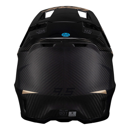 Kask cross z goglami LEATT KIT MOTO 9.5 V25 CARBON czarny złoty