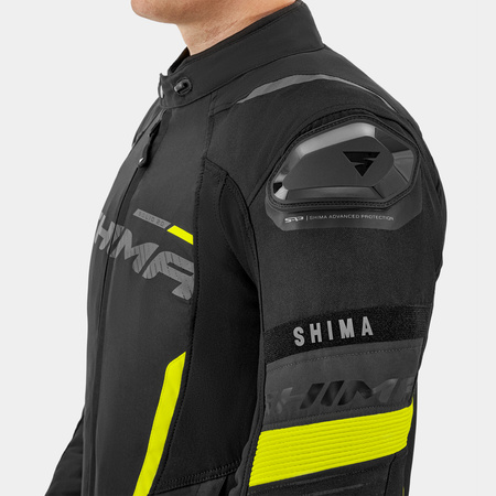 Kurtka tekstylna SHIMA SOLID 2.0 FLUO czarny żółty fluo