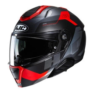 Kask szczękowy HJC I91 CARST BLACK/RED czarny czerwony