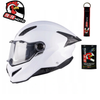 Kask szczękowy AXXIS GHOSTFIGHTER SV SOLID A0 PEARL WHITE GLOSS biały mat