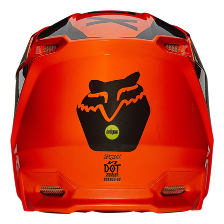 Kask cross dziecięcy FOX JUNIOR V1 REVN ORANGE pomarańczowy czarny