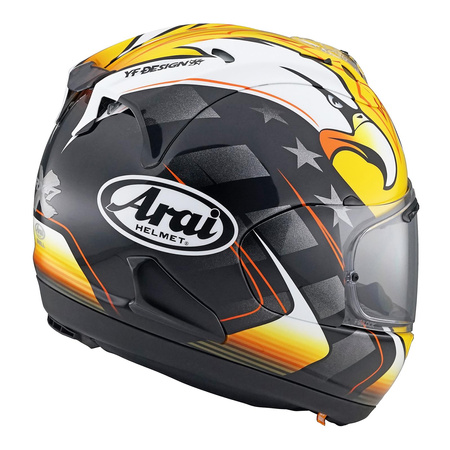 Kask integralny ARAI RX-7 V EVO KR AMERICAN EAGLE żółty czarny biały