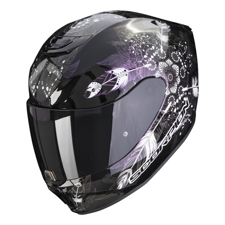 Kask integralny SCORPION EXO-391 DREAM BLACK/CHAMELEON czarny fioletowy biały