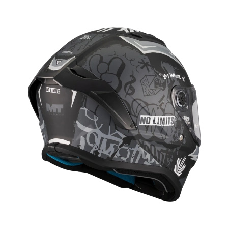 Kask integralny MT STINGER 2 TAGGER BLACK/GREY MATT czarny szary