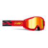 Gogle motocyklowe FMF POWERCORE FLAME RED SZYBA MIRROR RED czerwony czarny żółty