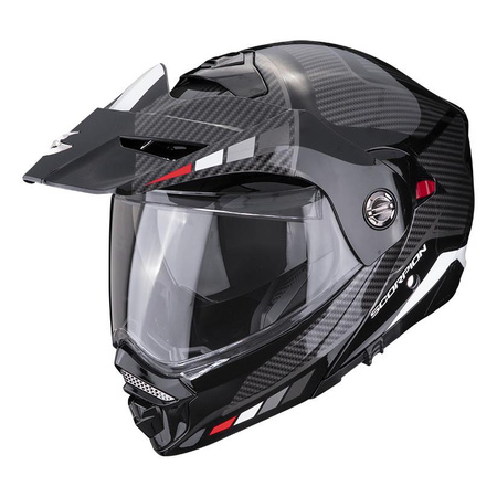 Kask szczękowy SCORPION ADX-2 CAMINO BLACK/SILVER/RED czarny srebrny czerwony biały