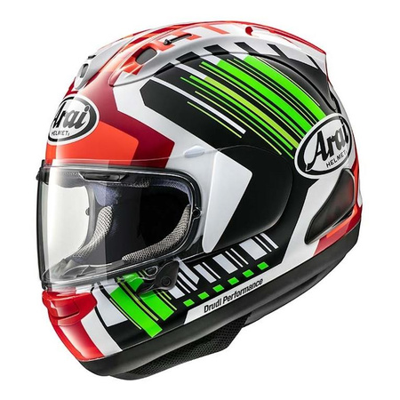 Kask integralny ARAI RX-7 V EVO REA GREEN czerwony biały czarny zielony fluo