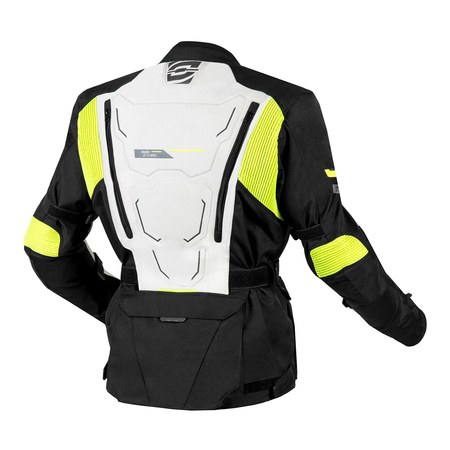 Kurtka tekstylna OZONE SAHARA BLACK/GREY/FLUO YELLOW czarny szary żółty fluo
