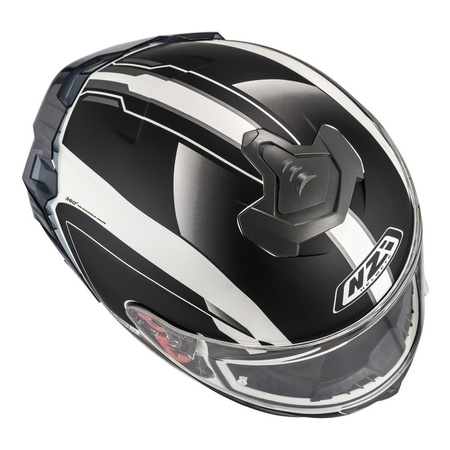 Kask integralny NZI TRENDY ELEGANCE WHITE BLACK TINTED MATT biały czarny