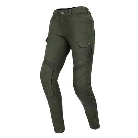 Jeansy motocyklowe damskie SHIMA GIRO LADY KHAKI zielony