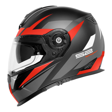 Kask integralny SCHUBERTH S2 SPORT ECE POLAR RED czarny czerwony szary biały