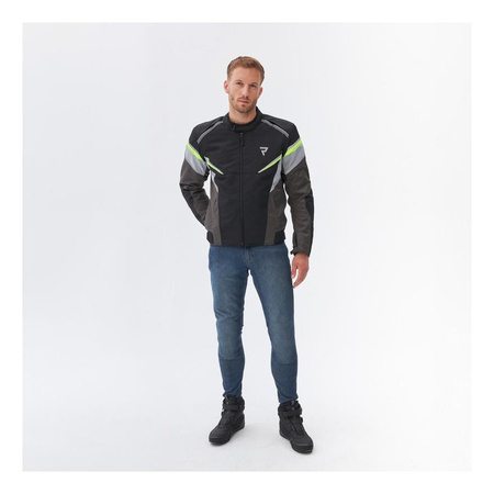 Kurtka tekstylna REBELHORN SPARK BLACK/GREY/FLUO YELLOW czarny szary żółty fluo