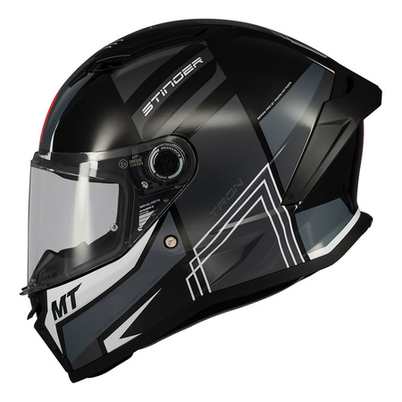 Kask integralny MT STINGER 2 TRON B12 GLOSS czarny szary