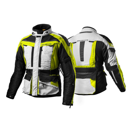 Kurtka tekstylna SHIMA HORIZON FLUO szary czarny żółty fluo