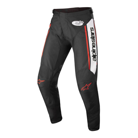 Spodnie cross ALPINESTARS RACER FLAGSHIP BLACK/WHITE/FLUO RED czarny biały czerwony fluo
