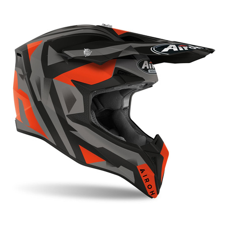 Kask cross AIROH WRAAP SEQUEL ORANGE MATT pomarańczowy szary czarny