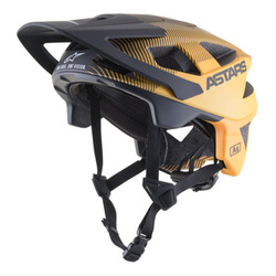 Kask rowerowy ALPINESTARS VECTOR PRO A2 EBONY/TANGERINE czarny żółty