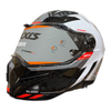 Kask szczękowy AXXIS GHOSTFIGHTER SV SLEEK A2 GLOSS szary grafitowy pomarańczowy fluo
