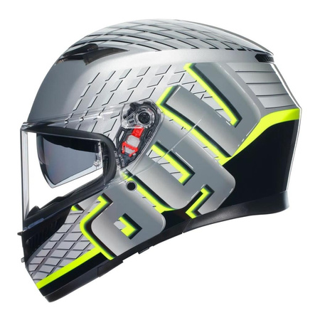 Kask integralny AGV K3 FORTIFY GREY/BLACK/FLUO YELLOW szary żółty fluo czarny