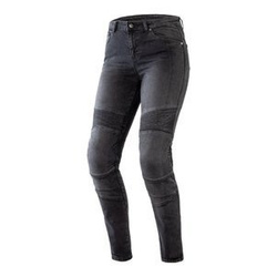 Jeansy motocyklowe damskie OZONE AGNESS II LADY WASHED BLACK czarny