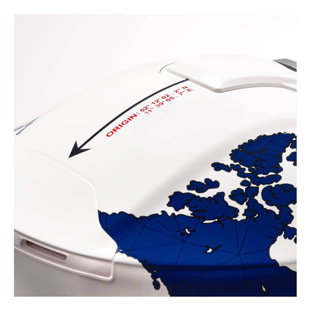 Kask szczękowy SCHUBERTH C5 ECE GLOBE BLUE biały niebieski czerwony