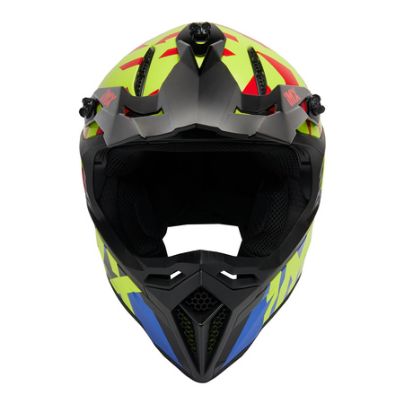 Kask cross IMX FMX-02 GRAPHIC BLACK/FLUO YELLOW/BLUE/FLUO RED żółty fluo czerwony fluo niebieski czarny