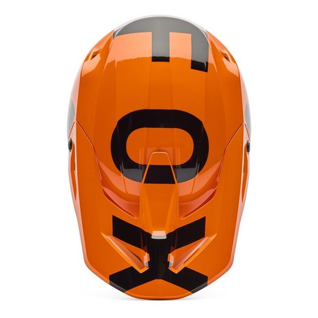 Kask cross FOX V1 SHIELD FLUO ORANGE pomarańczowy fluo czarny