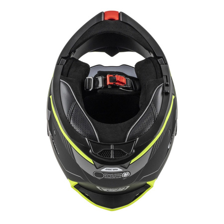 Kask szczękowy NZI COMBI 3 DUO ORBE BLACK ANTRACITE YELLOW MATT szary żółty