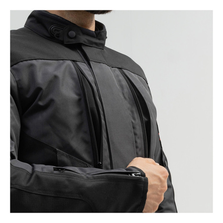 Kurtka tekstylna BROGER OVERLAND BLACK/DARK GREY/RED czarny szary czerwony