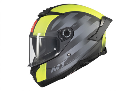 Kask integralny MT THUNDER 4 SV THREADS MATT GREY/GREEN szary żółty fluo zielony