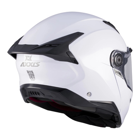 Kask szczękowy AXXIS GHOSTFIGHTER SV SOLID A0 PEARL WHITE GLOSS biały mat