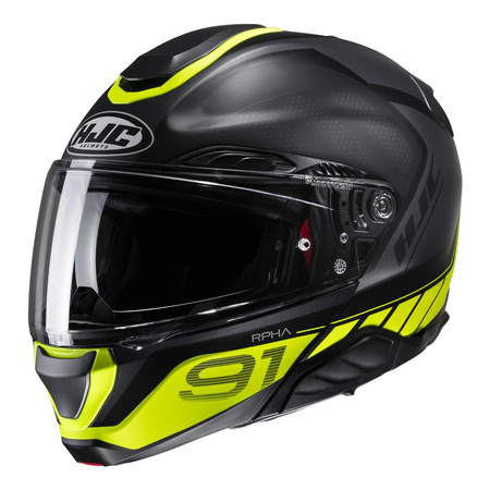 Kask szczękowy HJC RPHA 91 RAFINO BLACK/YELLOW czarny żółty fluo