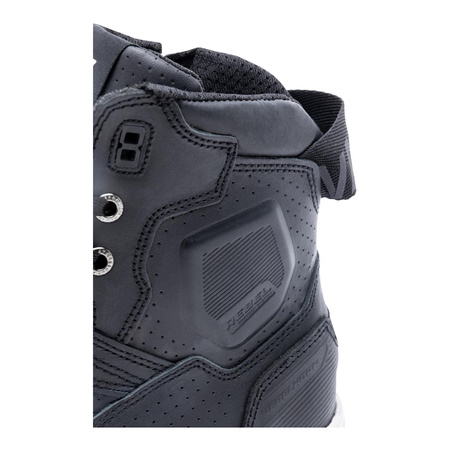 Trampki motocyklowe REBELHORN VANDAL BLACK/WHITE SOLE czarny biały