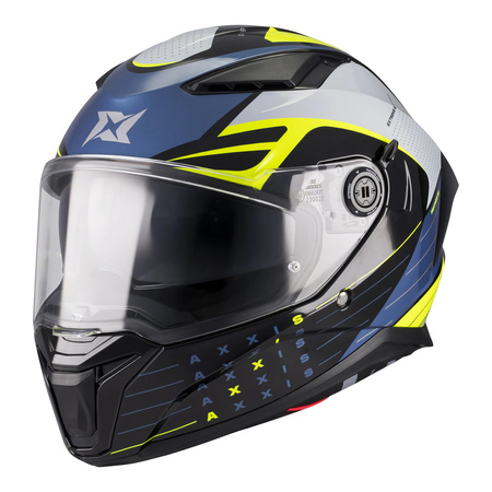 Kask integralny AXXIS PANTHER SV DIMENSION B3 GLOSS niebieski żółty fluo czarny biały