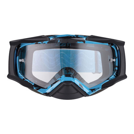 Gogle motocyklowe IMX DUST GRAPHIC BLUE/BLACK MATT SZYBA DARK SMOKE + CLEAR niebieski czarny mat