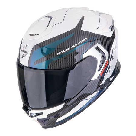 Kask integralny SCORPION EXO-GT SP AIR FLEX WHITE/CHAMELEON biały czarny niebieski fioletowy
