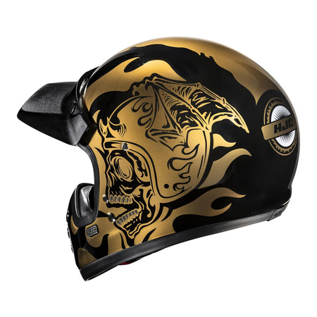 Kask integralny HJC V60 FLAME BLACK/GOLD czarny złoty