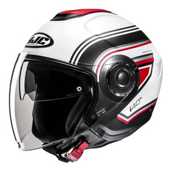 Kask otwarty HJC I40N LINIA WHITE/BLACK biały czarny