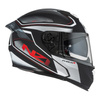 Kask integralny NZI EURUS 4 STREAM CHARMENT BLACK WHITE TINTED S MATT czarny biały
