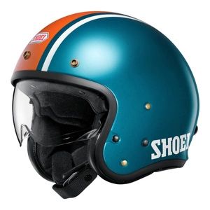 Kask otwarty SHOEI J.O 2 AVENTURE TC-2 niebieski pomarańczowy