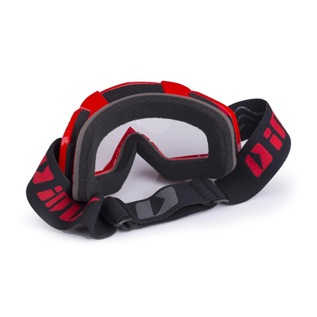 Gogle motocyklowe IMX MUD RED SZYBA CLEAR czerwony czarny